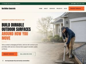 Northline Concrete homepage design preview