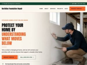 Northline Foundation Repair homepage design preview